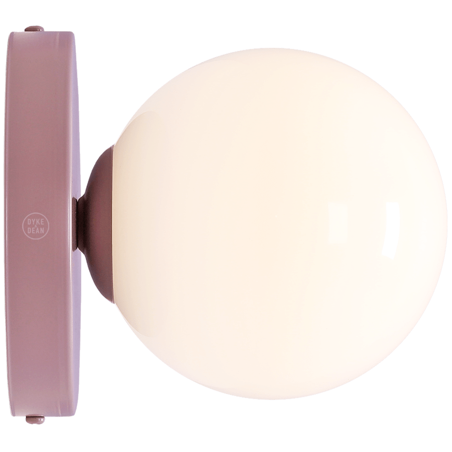 GLOBE OPAL WALL CEILING LIGHT LILAC - DYKE & DEAN