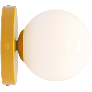 GLOBE OPAL WALL CEILING LIGHT MUSTARD - DYKE & DEAN