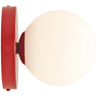 GLOBE OPAL WALL CEILING LIGHT RED WINE - DYKE & DEAN