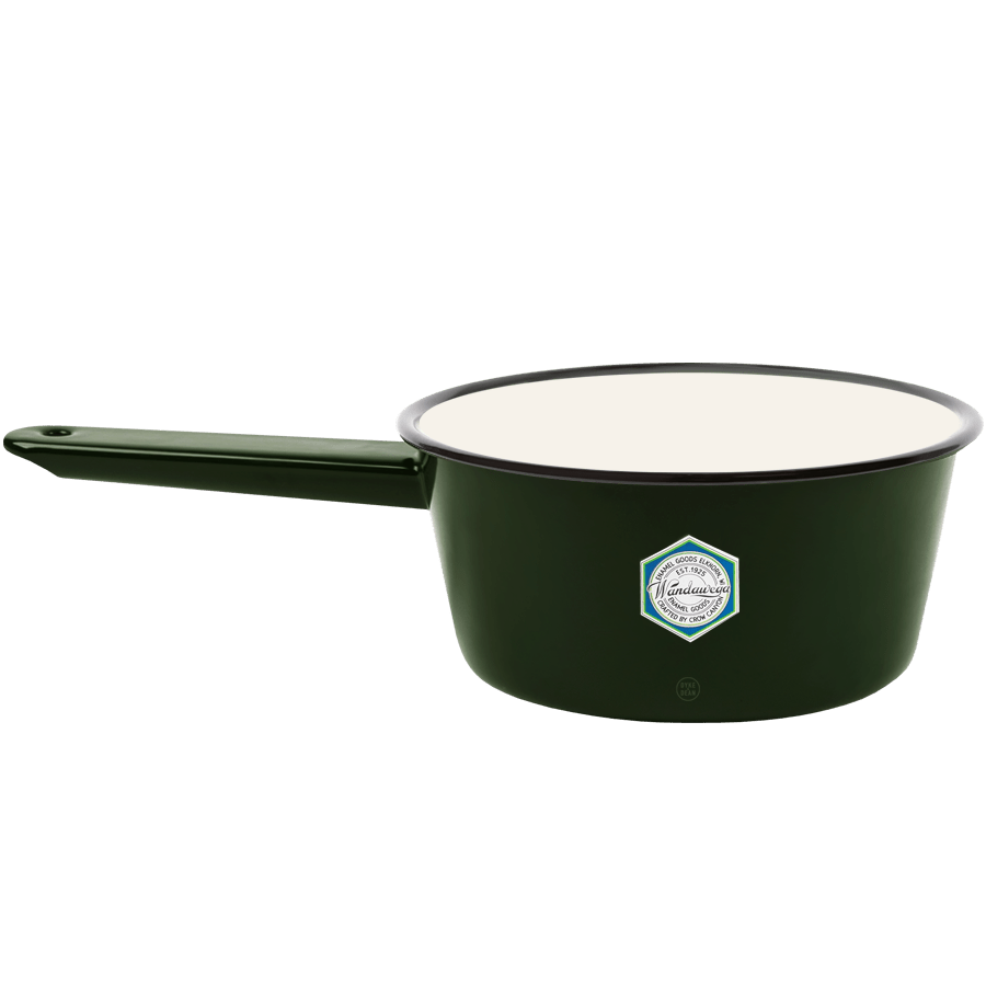 GREEN ENAMEL SAUCE POT - DYKE & DEAN