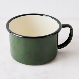 GREEN ENAMEL SOUP MUG - DYKE & DEAN