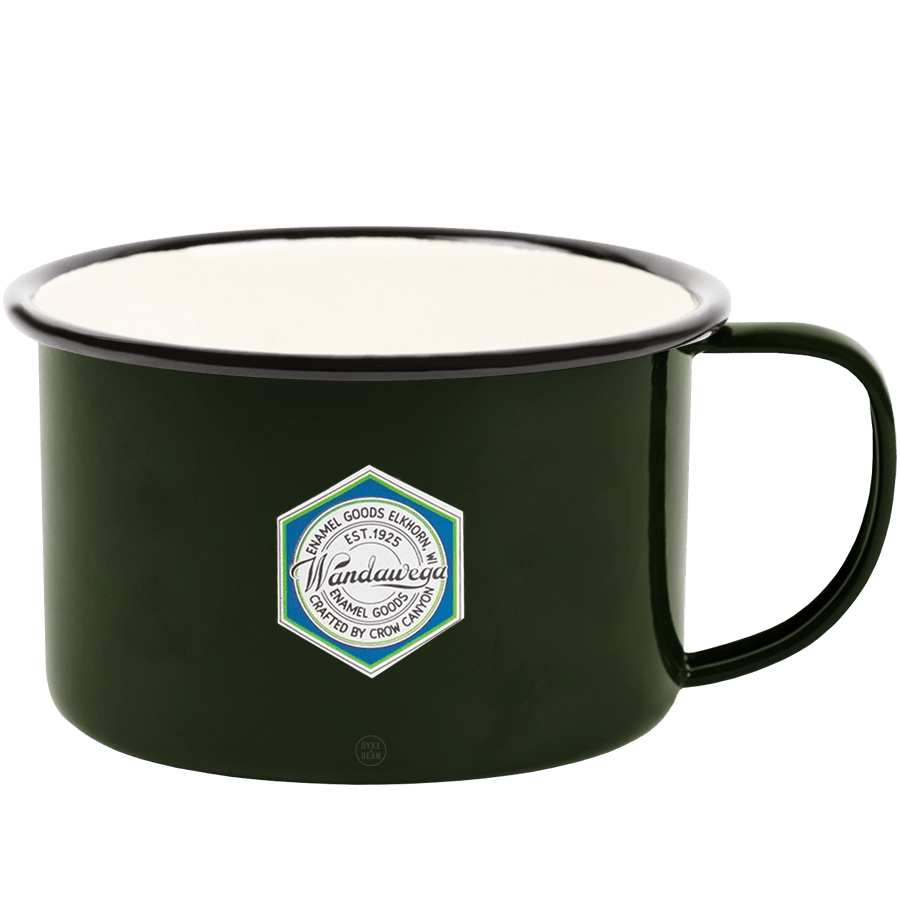 GREEN ENAMEL SOUP MUG - DYKE & DEAN