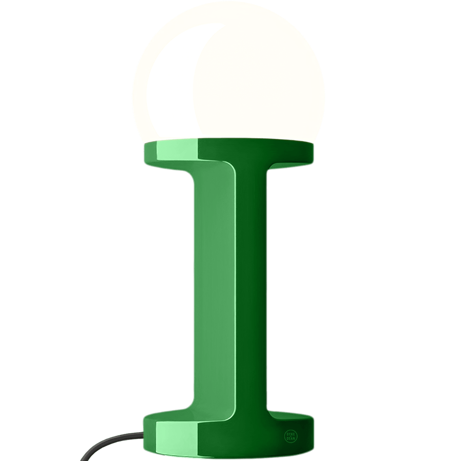 HABEA CERAMIC TABLE LIGHT OPAL GLASS GREEN - DYKE & DEAN