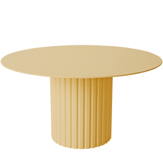 HKLIVING DINING TABLE ROUND 130CM HAY YELLOW - DYKE & DEAN