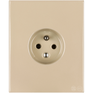 KATY PATY PORCELAIN PLATE EURO WALL SOCKET SAND - DYKE & DEAN