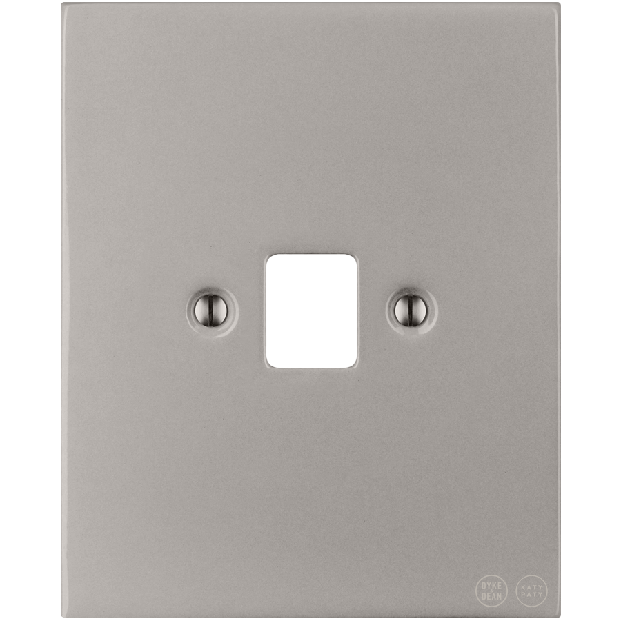 KATY PATY PORCELAIN PLATE PC/ USB WALL SOCKET GREY - DYKE & DEAN