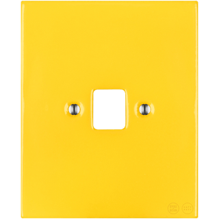 KATY PATY PORCELAIN PLATE PC/ USB WALL SOCKET YELLOW - DYKE & DEAN