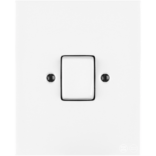 KATY PATY PORCELAIN PLATE WALL LIGHT SWITCH FAT BUTTON WHITE - DYKE & DEAN