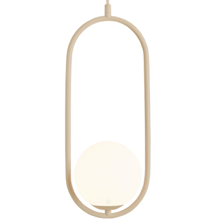 LOOP GLASS GLOBE PENDANT RIVA OPAL BEIGE - DYKE & DEAN