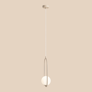 LOOP GLASS GLOBE PENDANT RIVA OPAL BEIGE - DYKE & DEAN