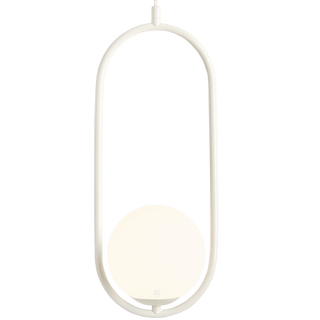 LOOP GLASS GLOBE PENDANT RIVA OPAL CREAM - DYKE & DEAN