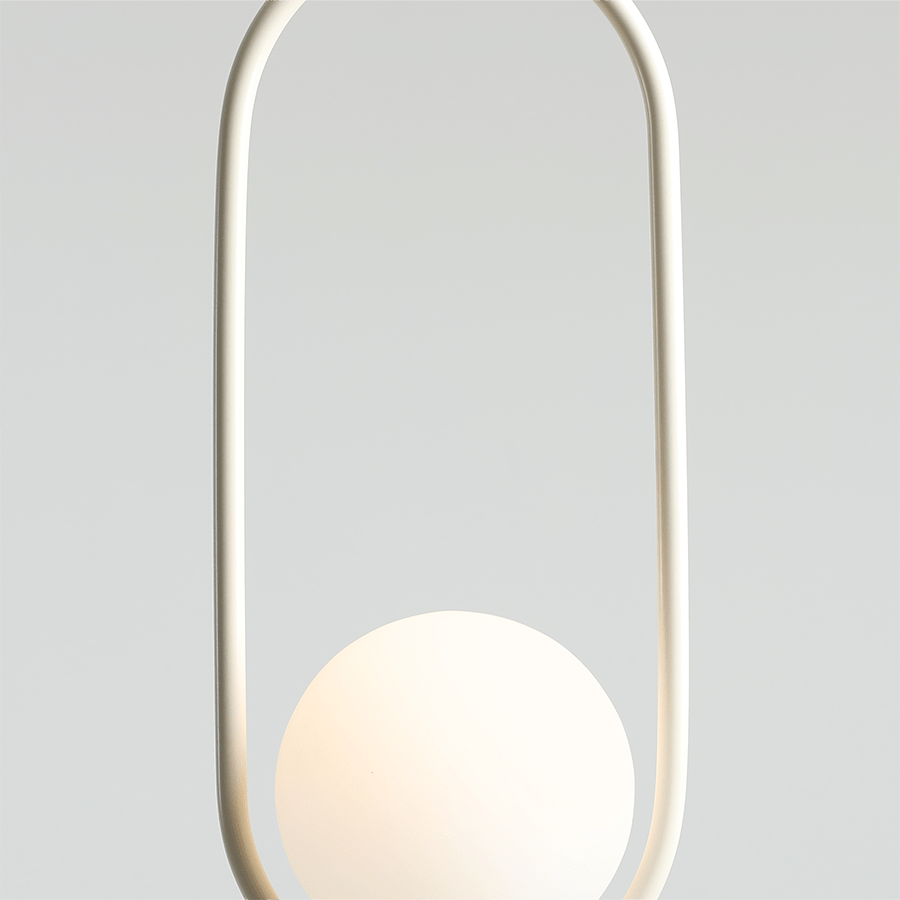 LOOP GLASS GLOBE PENDANT RIVA OPAL CREAM - DYKE & DEAN