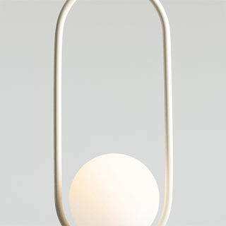 LOOP GLASS GLOBE PENDANT RIVA OPAL CREAM - DYKE & DEAN