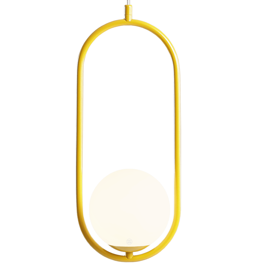 LOOP GLASS GLOBE PENDANT RIVA OPAL MUSTARD - DYKE & DEAN