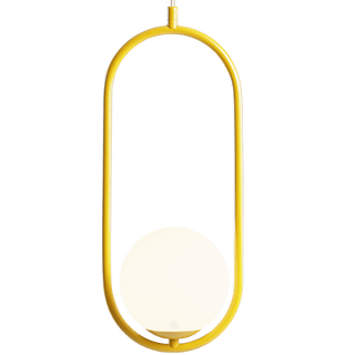 LOOP GLASS GLOBE PENDANT RIVA OPAL MUSTARD - DYKE & DEAN