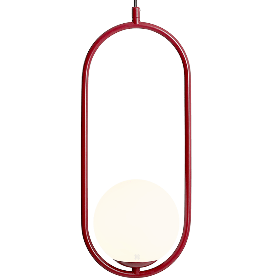 LOOP GLASS GLOBE PENDANT RIVA OPAL RED WINE - DYKE & DEAN