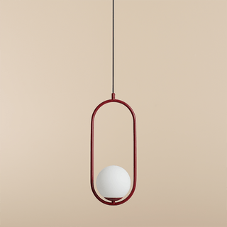 LOOP GLASS GLOBE PENDANT RIVA OPAL RED WINE - DYKE & DEAN