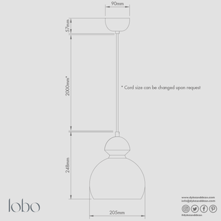 MOBO CERAMIC PENDANT LARGE - DYKE & DEAN