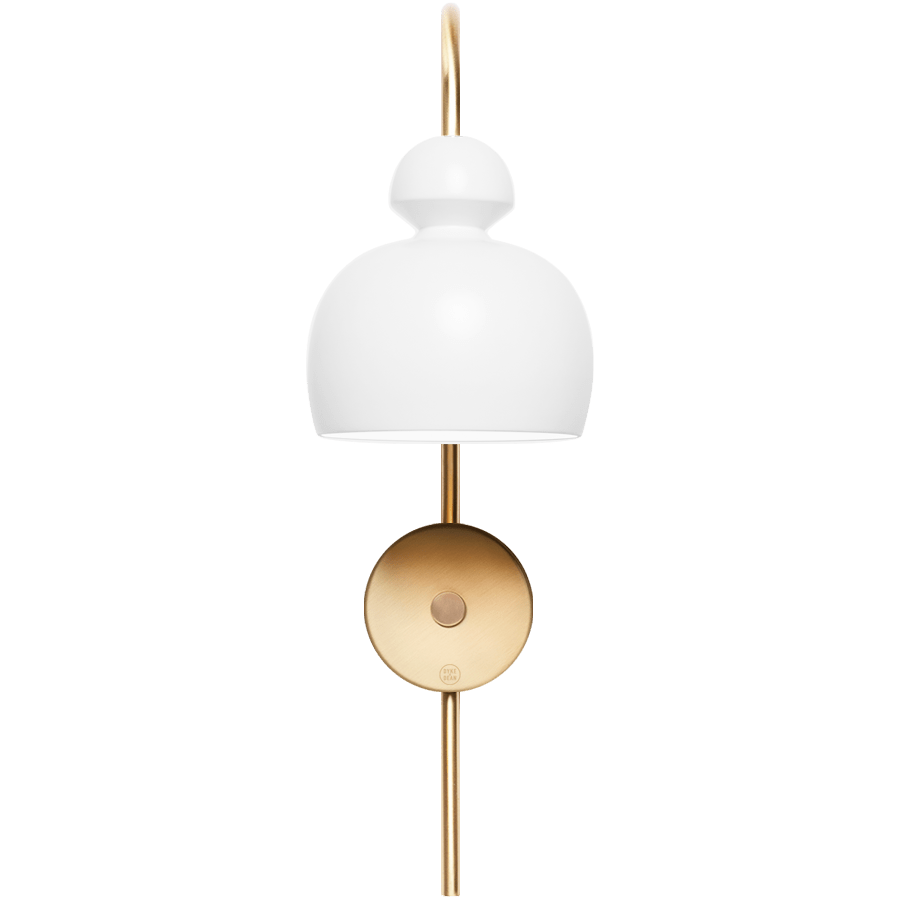 MOBO CERAMIC SWAN WALL LIGHT BRASS - DYKE & DEAN