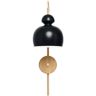 MOBO CERAMIC SWAN WALL LIGHT BRASS OAK - DYKE & DEAN