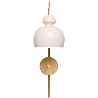 MOBO CERAMIC SWAN WALL LIGHT BRASS OAK - DYKE & DEAN