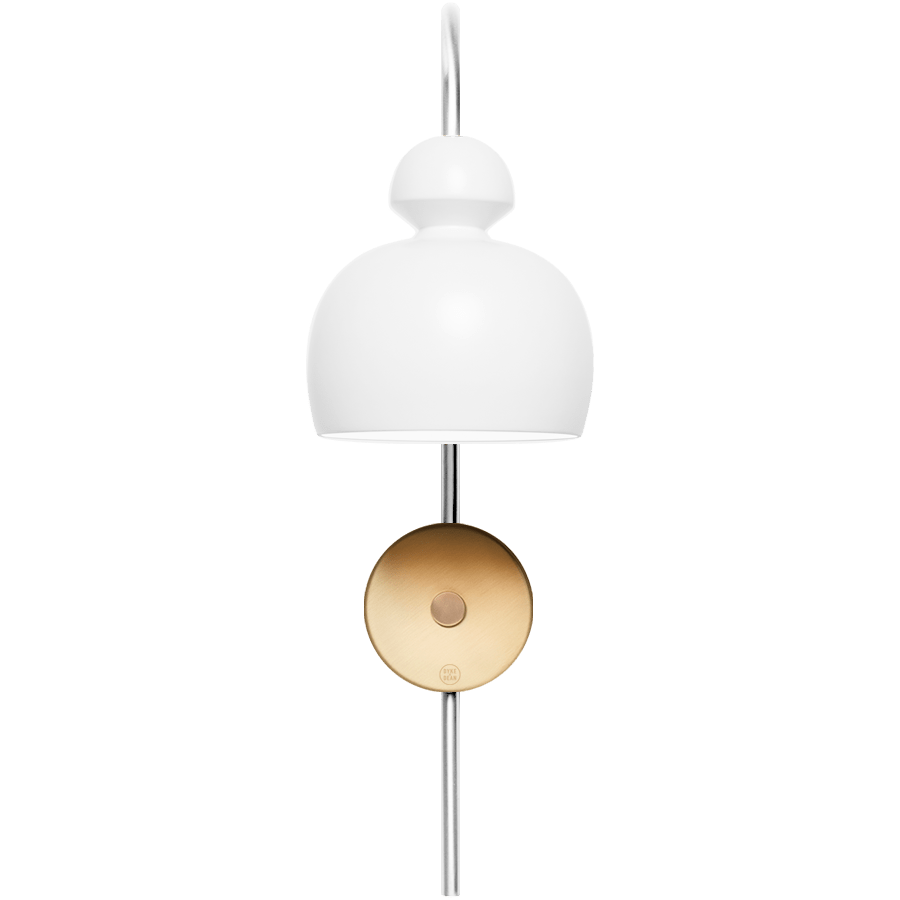 MOBO CERAMIC SWAN WALL LIGHT CHROME BRASS - DYKE & DEAN