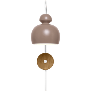 MOBO CERAMIC SWAN WALL LIGHT CHROME WALNUT - DYKE & DEAN