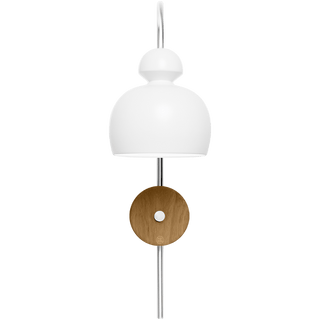 MOBO CERAMIC SWAN WALL LIGHT CHROME WALNUT - DYKE & DEAN