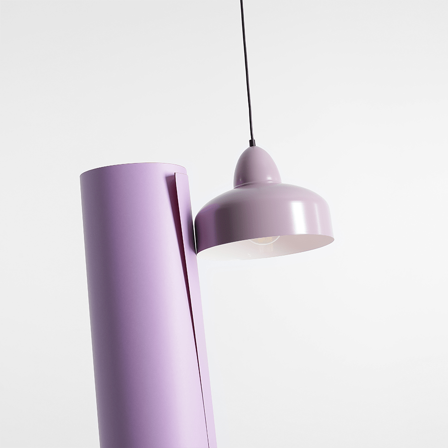 MODERN PENDANT SHADE LIGHT LILAC - DYKE & DEAN