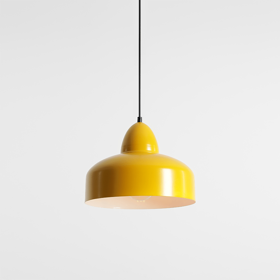 MODERN PENDANT SHADE LIGHT MUSTARD - DYKE & DEAN