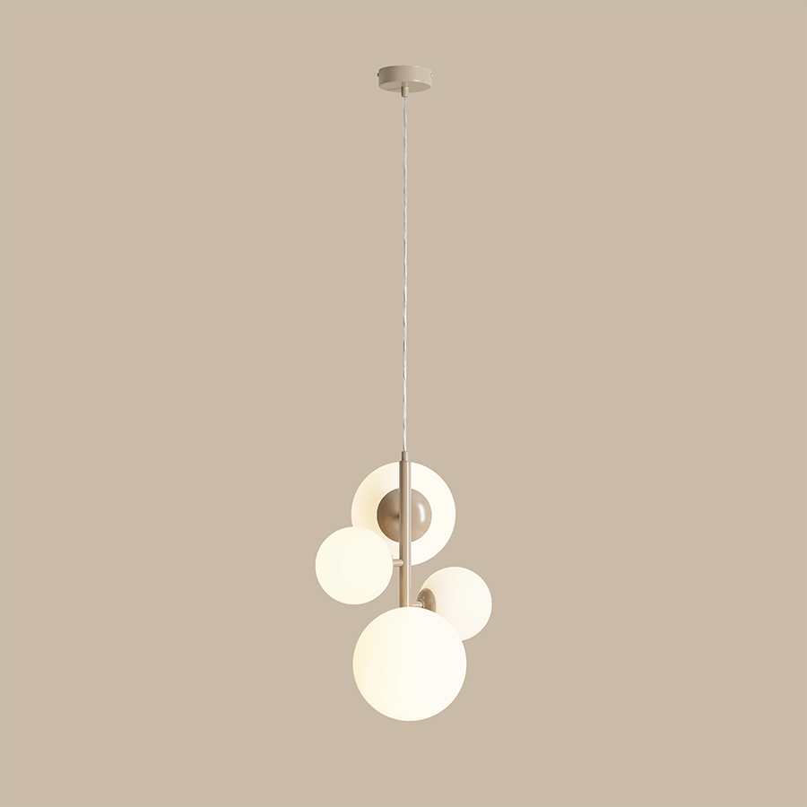 MULTI OPAL GLOBE BLOOM PENDANT LIGHT BEIGE - DYKE & DEAN