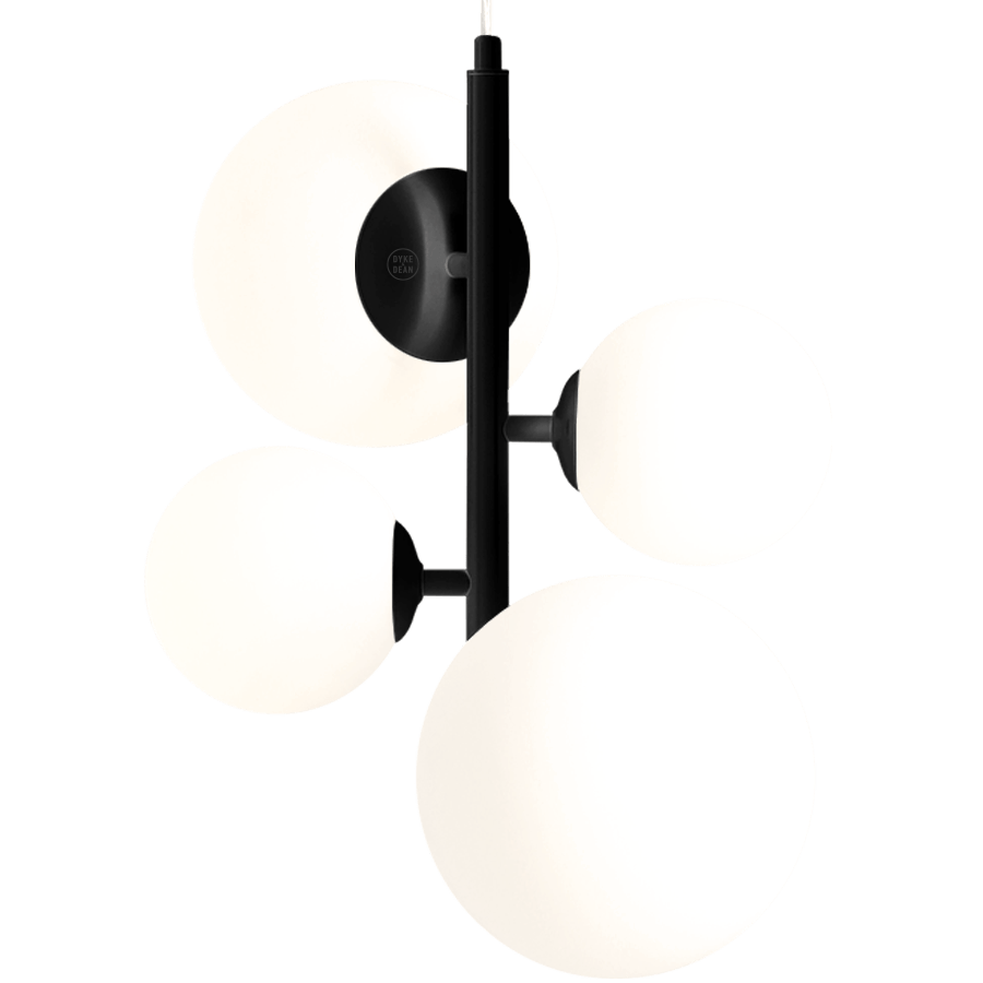 MULTI OPAL GLOBE BLOOM PENDANT LIGHT BLACK - DYKE & DEAN