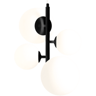 MULTI OPAL GLOBE BLOOM PENDANT LIGHT BLACK - DYKE & DEAN