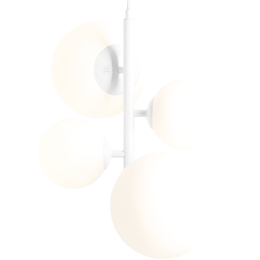 MULTI OPAL GLOBE BLOOM PENDANT LIGHT WHITE - DYKE & DEAN