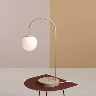 OPAL GLASS GLOBE LOOP TABLE LIGHT BEIGE - DYKE & DEAN