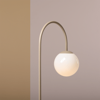 OPAL GLASS GLOBE LOOP TABLE LIGHT BEIGE - DYKE & DEAN