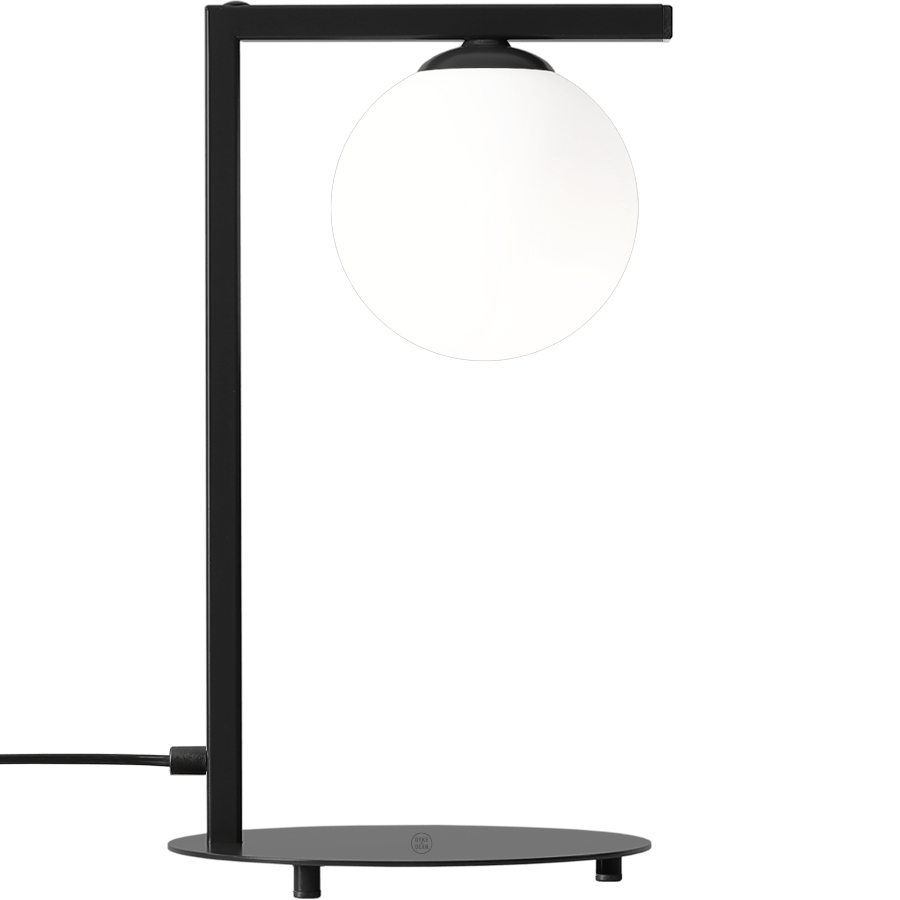 OPAL GLASS TABLE LIGHT BLACK - DYKE & DEAN