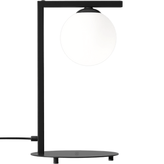 OPAL GLASS TABLE LIGHT BLACK - DYKE & DEAN