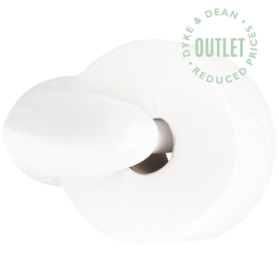 OPEN TOILET ROLL HOLDER WHITE OUTLET - DYKE & DEAN