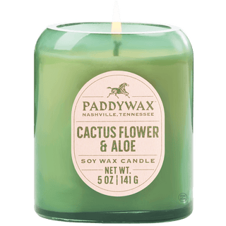 PADDYWAX VISTA CACTUS GREEN GLASS CANDLE CACTUS FLOWER & ALOE - DYKE & DEAN