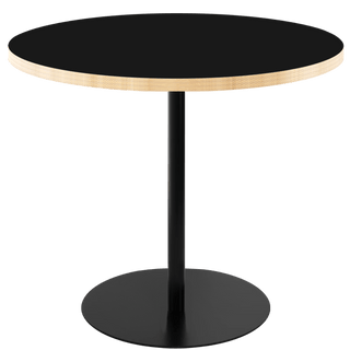 PANAMA SIDE TABLE BLACK BASE BLACK OAK TOP - DYKE & DEAN