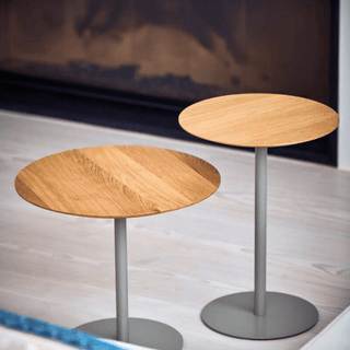 PIAZZA SIDE TABLE 40 OAK BLACK - DYKE & DEAN