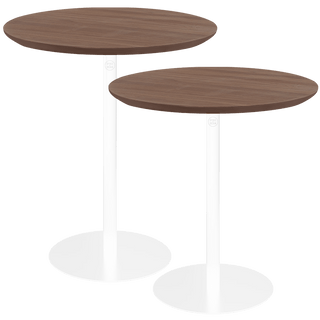 PIAZZA SIDE TABLE 40 WALNUT WHITE - DYKE & DEAN