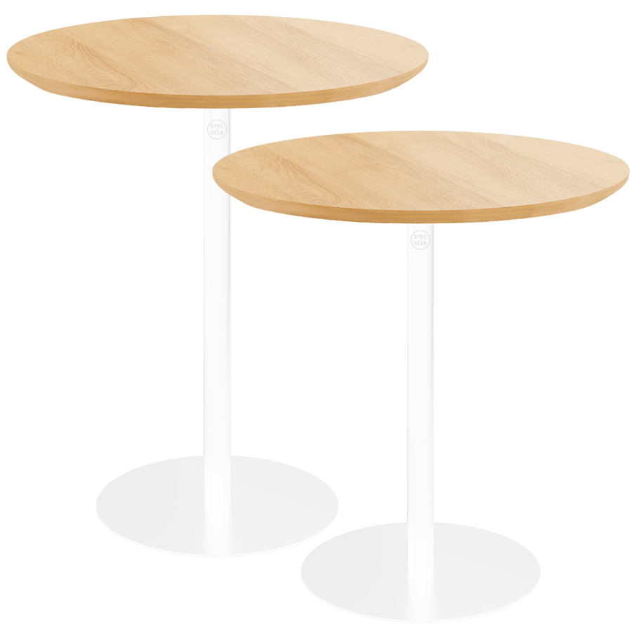 PIAZZA SIDE TABLE 50 OAK WHITE - DYKE & DEAN