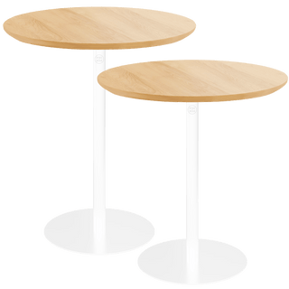 PIAZZA SIDE TABLE 50 OAK WHITE - DYKE & DEAN