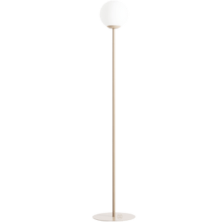 PINNE OPAL GLASS GLOBE FLOOR LIGHT BEIGE - DYKE & DEAN