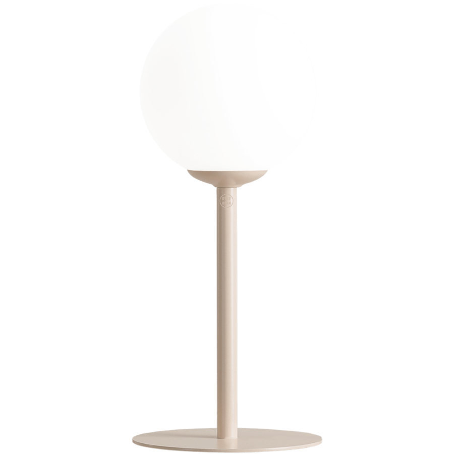 PINNE OPAL GLASS GLOBE SMALL TABLE LIGHT BEIGE - DYKE & DEAN