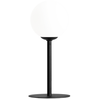 PINNE OPAL GLASS GLOBE SMALL TABLE LIGHT BLACK - DYKE & DEAN