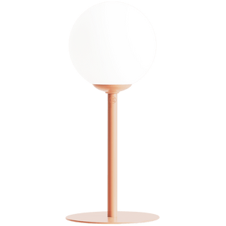 PINNE OPAL GLASS GLOBE SMALL TABLE LIGHT CORAL - DYKE & DEAN