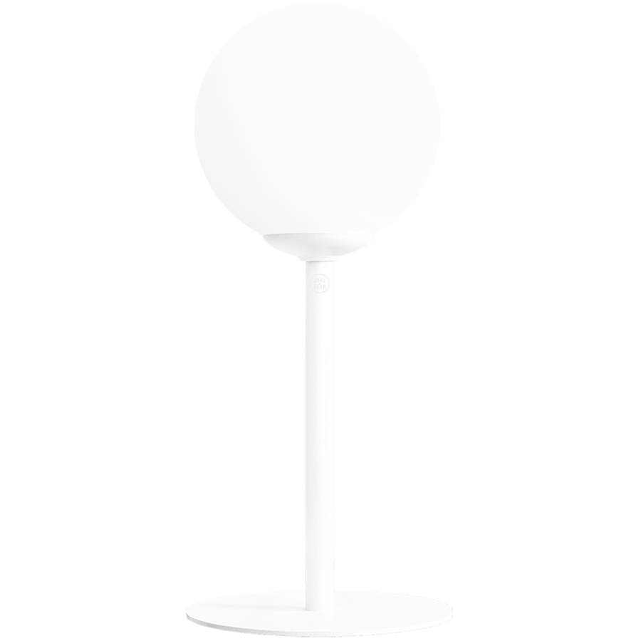 PINNE OPAL GLASS GLOBE SMALL TABLE LIGHT WHITE - DYKE & DEAN